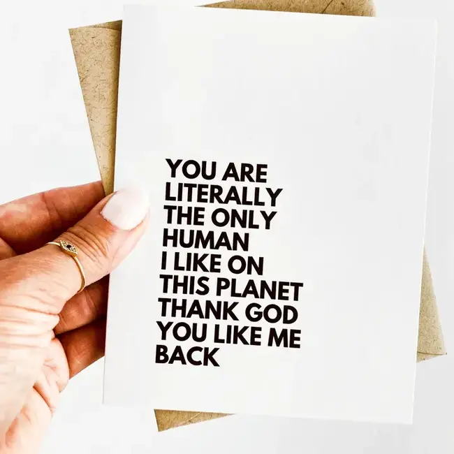 Five Dot Post You Are the Only Human Anniversary Card