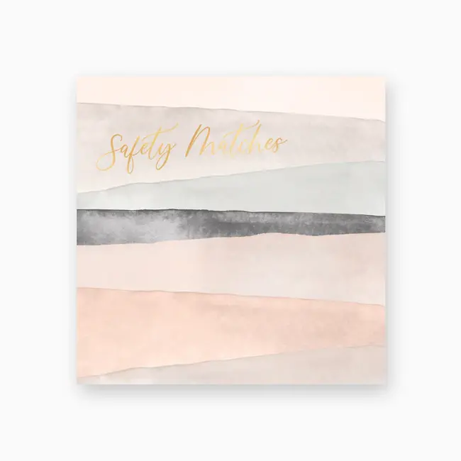 Frankie & Claude Abstract Blush & Gray Stripes Matchbox