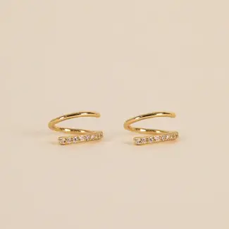 JaxKelly Pave Spiral Earring