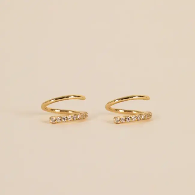 JaxKelly Pave Spiral Earring