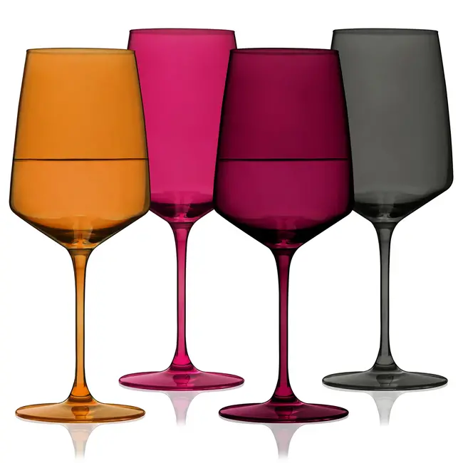 Viski Sunset Noveau Reserve Crystal Wine Glasses (Set of 4)
