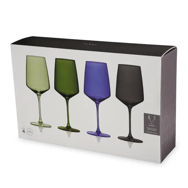 Viski Seaside Noveau Reserve Crystal Wine Glasses (Set of 4)