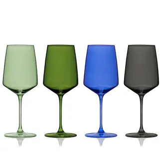 Viski Seaside Noveau Reserve Crystal Wine Glasses (Set of 4)