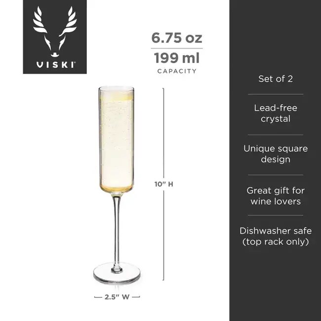 Viski Laurel Champagne Flutes