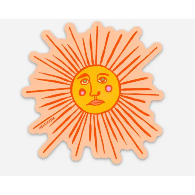 Heirloom Orange Sun Vinyl Decal Sticker
