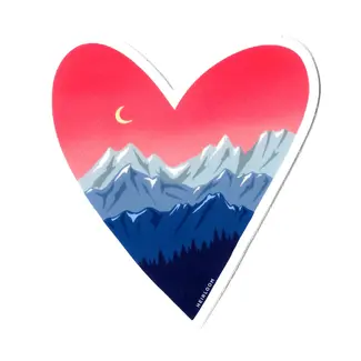 Heirloom Mountain Love Heart Sticker