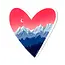 Heirloom Mountain Love Heart Sticker
