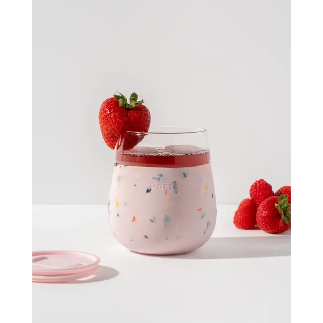 W and P Design W and P Design Porter Glass Blush Terrazzo