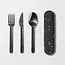 W and P Design Porter Reusable Utensil Set Charcoal Terrazzo