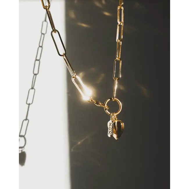 Oceanne Heart Locket Mom Gold Necklace