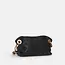 Hammitt Daniel Crossbody Clutch Small Black-Brushed Gold-Red Zip