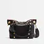 Hammitt Daniel Medium Black-Brushed Gold - Red Zip