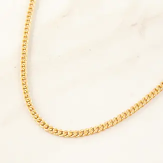 Tasi & Stowaway Sm Diamond Cut Curb Chain - Gold