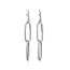 Tasi & Stowaway Paperclip Chain Earrings - Bright Silver