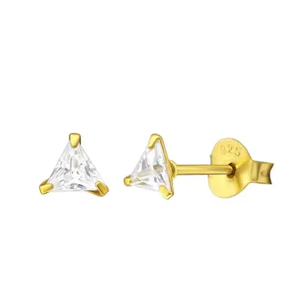 Tasi & Stowaway Tasi & Stowaway Gold Studs Triangle Crystal