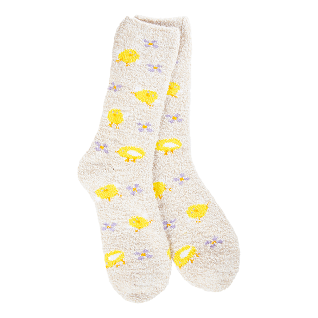 Crescent Sock Company Cozy Easter Collection Chick Oatmeal