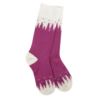 Crescent Sock Company Wool Luxe Collection  Boysenberry Forest