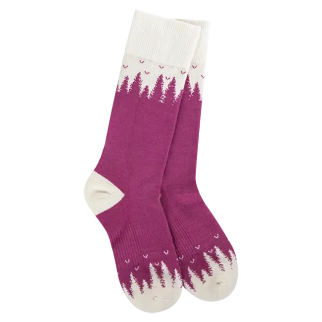 Crescent Sock Company Wool Luxe Collection  Boysenberry Forest