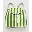 Baggu Baggu Drawstring Backpack Green Awning Stripe