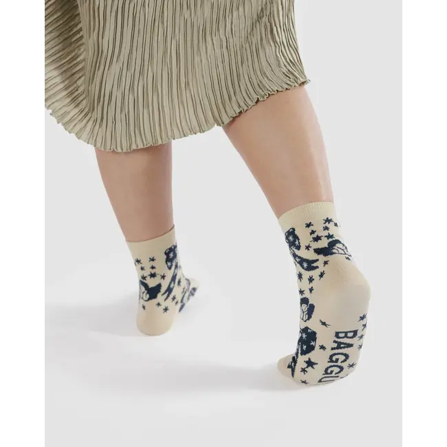 Baggu Crew Socks Cherub Bows
