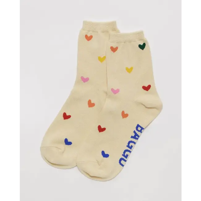 Baggu Crew Socks Hearts