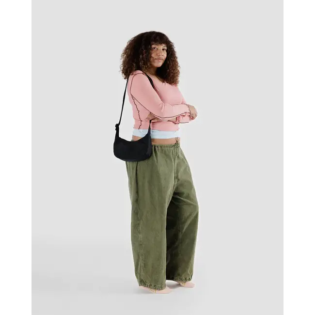 Baggu Small Nylon Crescent Bag- Black