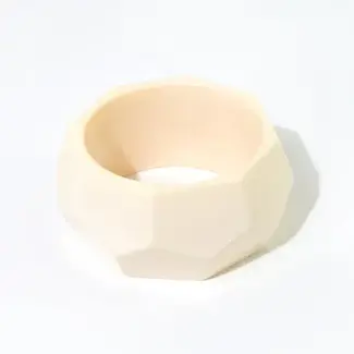 Ink&Alloy Hex Resin Bangle Ivory