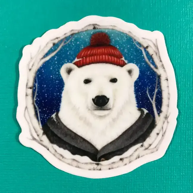 Abundance Illustration Polar Bear Sticker
