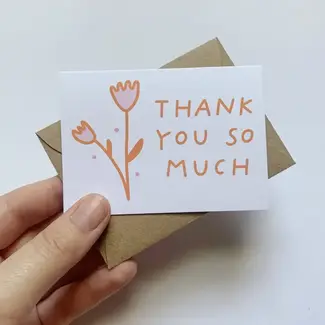 Allie Biddle Tiny Thank You So Much Card