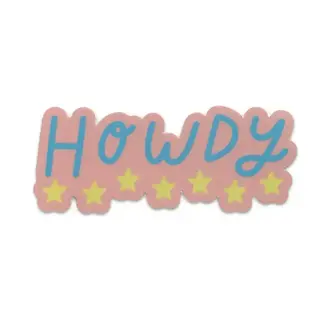 Allie Biddle Howdy Sticker