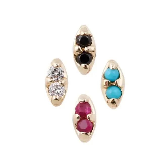 AILI FINE Ruby Duet Earrings- 366EYR
