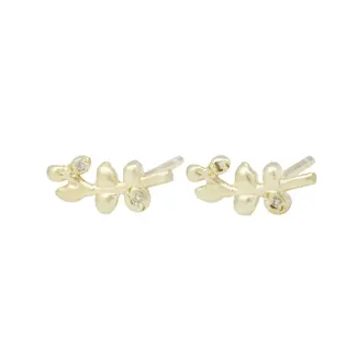 AILI FINE Branch Diamond Gold Earrings