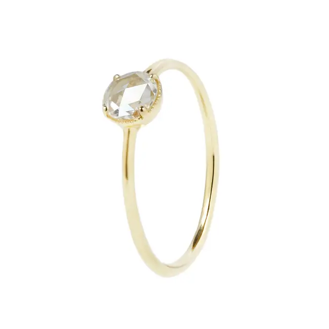 AILI FINE White Rose Cut Diamond Milgraine Ring- 502RYM