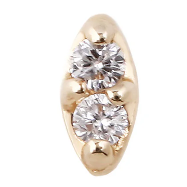 AILI FINE White Diamond Duet Earrings