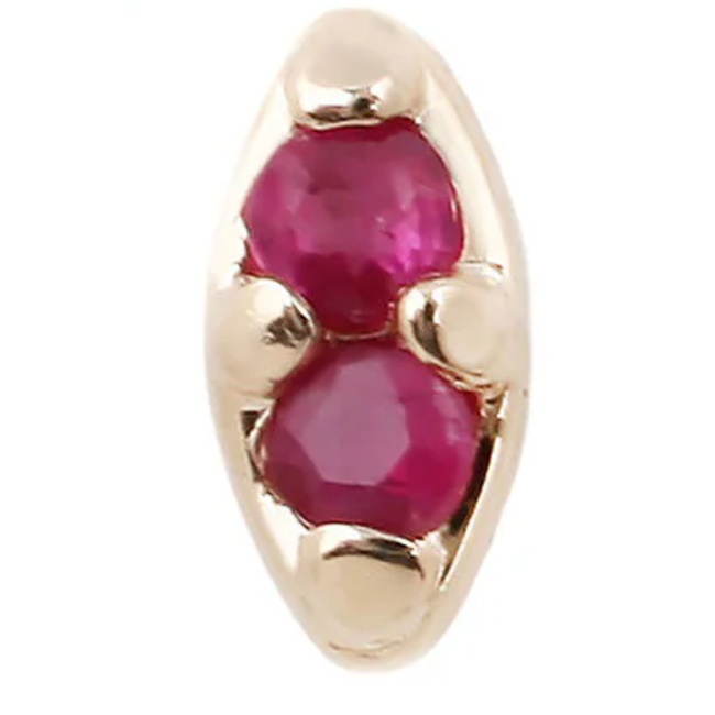 AILI FINE Ruby Duet Earrings- 366EYR