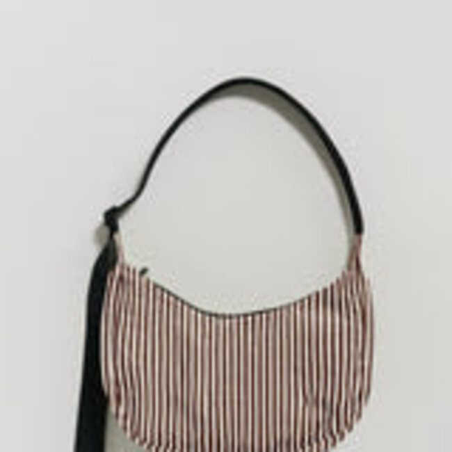 Baggu Medium Nylon Crescent Bag - Brown Stripe