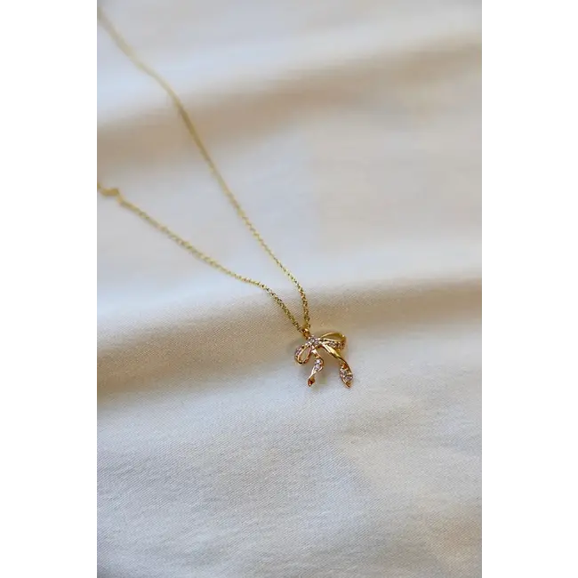 Katie Waltman Cz Bow Necklace