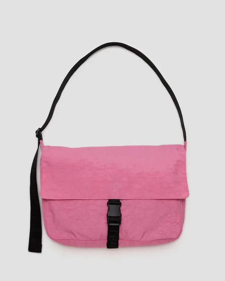 ◆EMIS◆ NYLON MESSENGER BAGPINK m1037_1334378 Baggu Nylon Messenger Bag - Azalea Pink - Tumbleweed Shop
