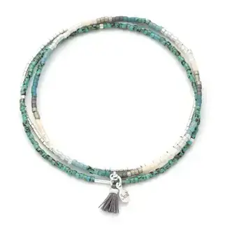 Scout Chromacolor Miyuki Bracelet Trio - Turquoise Multi/Silver