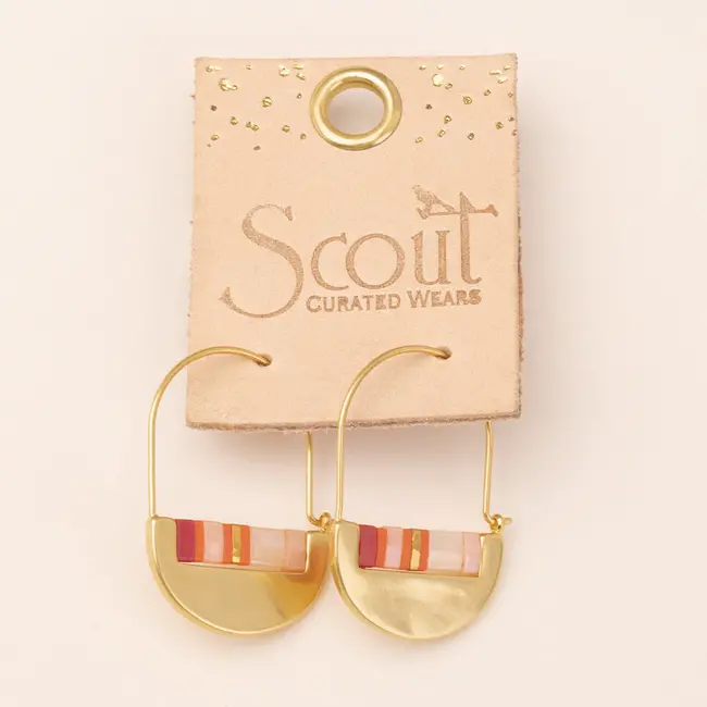 Scout Good Karma Miyuki Crescent Hoop - Pink Multi/Gold