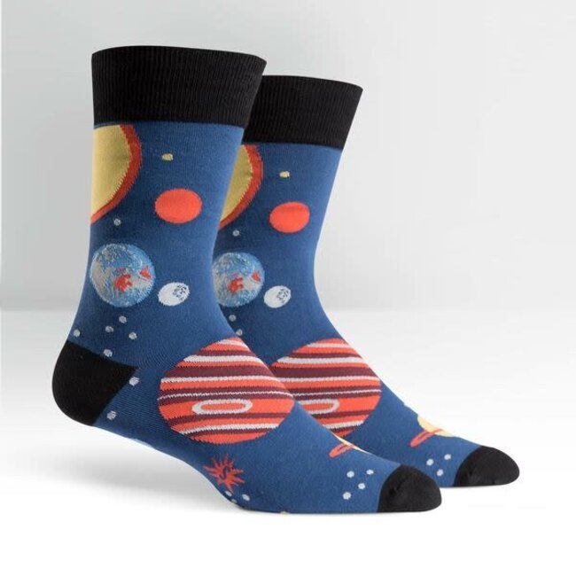 Sock it to Me Men's Crew  Planets