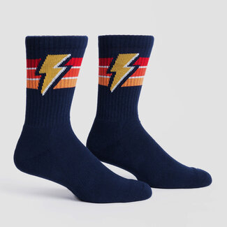 Sock it to Me Athletic Ribbed Thunderstruck Navy