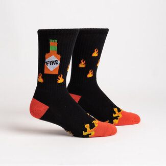 Sock it to Me Athletic Ribbed Crew - Fire
