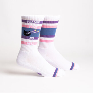 Sock it to Me Athletic Ribbed Crew - Feline Fine As Hell