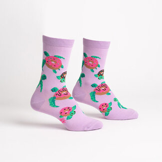 Sock it to Me Womens Crew - Donut Worry, Be Happy