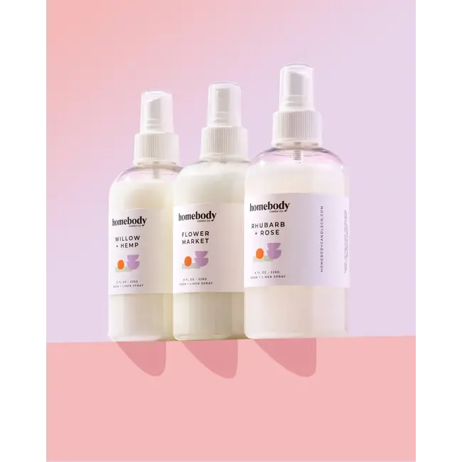 Homebody Candle Co. Rhubarb + Rose Room Spray