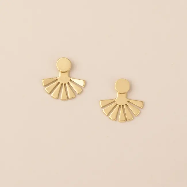 Scout Refined Earring - Sunburst Ear Jacket/Gold Vemeil