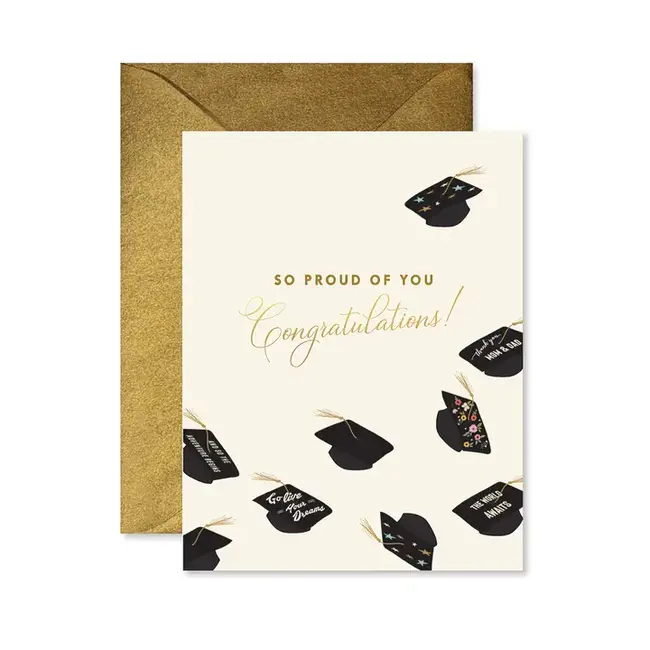 Ginger P. Designs Flying Hats Card