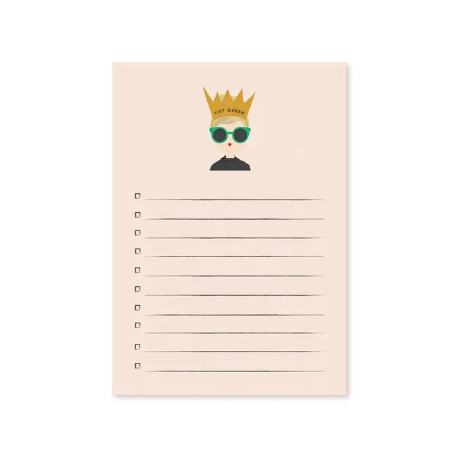 Ginger P. Designs List Queen Notepad