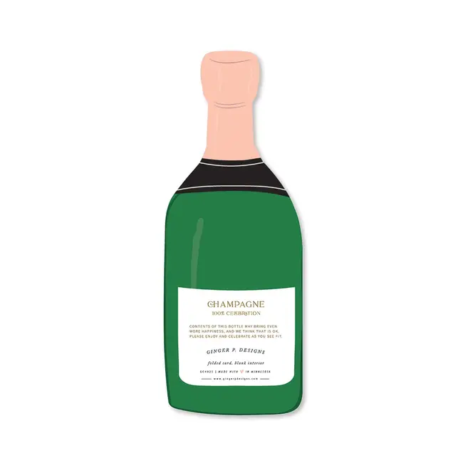 Ginger P. Designs A Toast To You Champagne Card